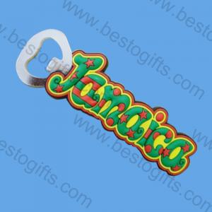 rubber beer opener with colorful Jamaica letters